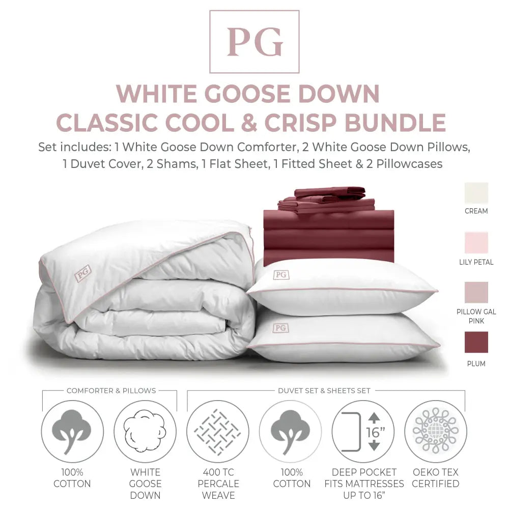 Luxe Soft & Smooth White Down Perfect Bundle